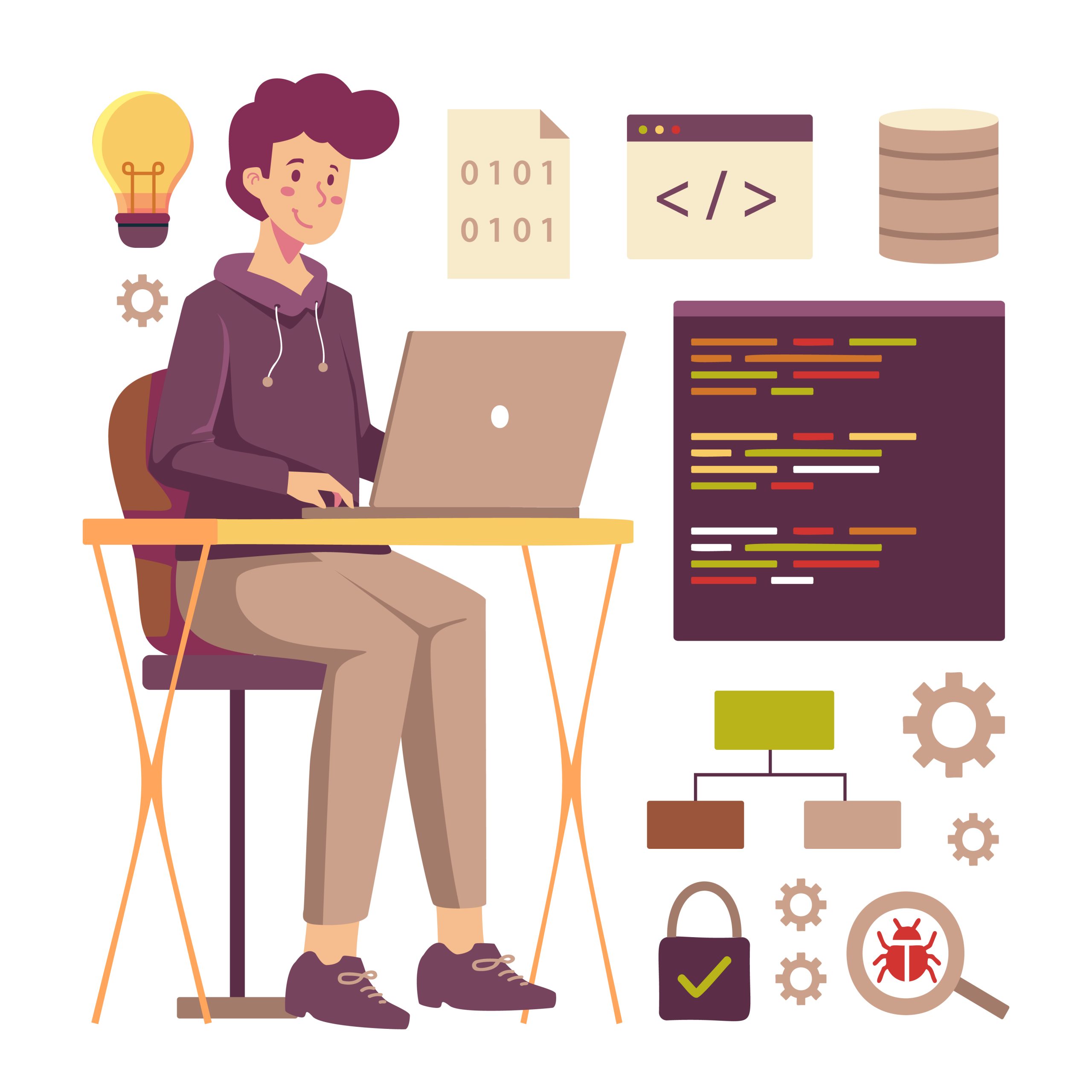 Custom Software Development Illustration